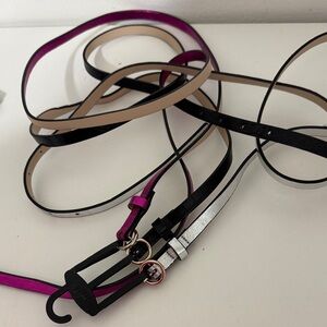 H&M Black, Pink, and Silver Women's Belt Trio 3pcs